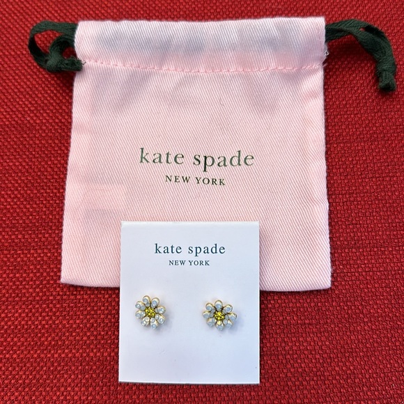Kate Spade sparkly flower stud earrings - Picture 2 of 5